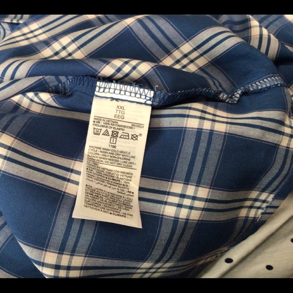 Blue and White Blouse. Size XXL. - Picture 3 of 3